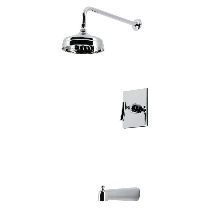 Kingston Hallerbos KB6341TKL Single-Handle Pressure Balanced Tub and Shower Faucet, Polished Chrome