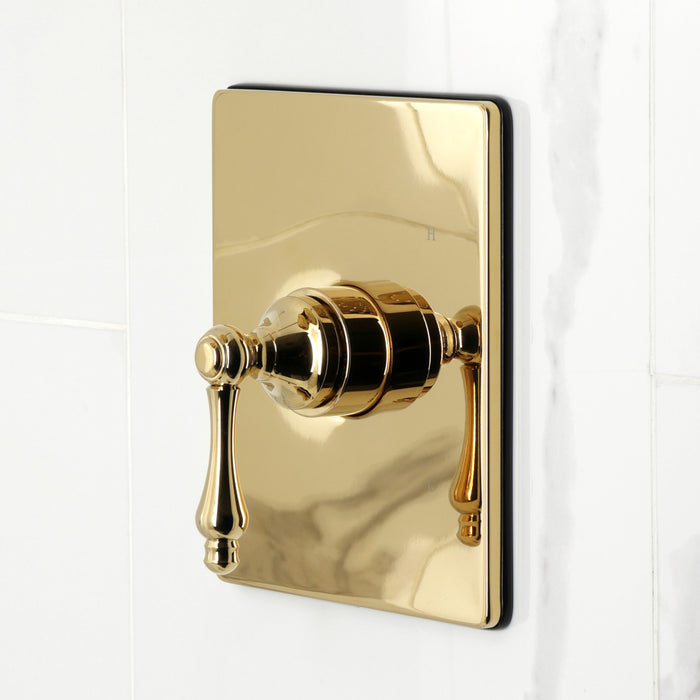 Kingston Tulare KB6342AL - Revival Single-Handle Pressure Balanced Tub and Shower Faucet, Polished Brass