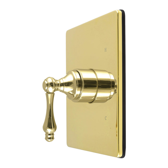 Kingston Revival KB6342ALE Single-Handle Pressure Balanced Shower Valve Trim Kit, Polished Brass