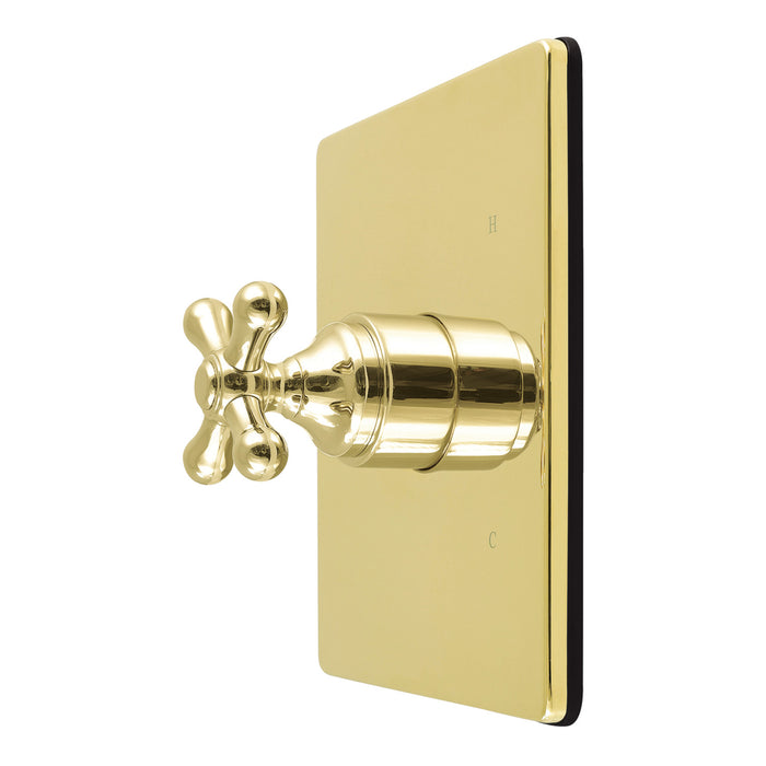 Kingston Revival KB6342AXE Single-Handle Pressure Balanced Shower Valve Trim Kit, Polished Brass