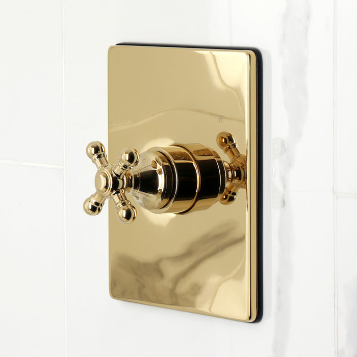 Kingston Tulare KB6342BX - Metropolitan Single-Handle Pressure Balanced Tub and Shower Faucet, Polished Brass