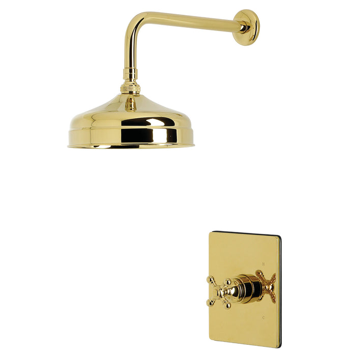 Kingston Metropolitan KB6342BXSO Single-Handle Pressure Balanced Shower Faucet, Polished Brass