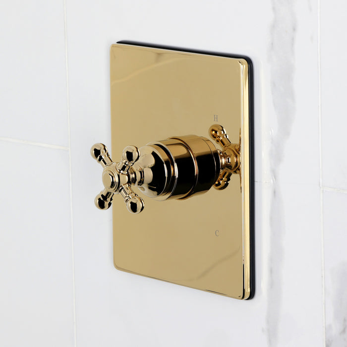 Kingston Tulare KB6342BXTO - Metropolitan Single-Handle Pressure Balanced Tub Faucet, Polished Brass