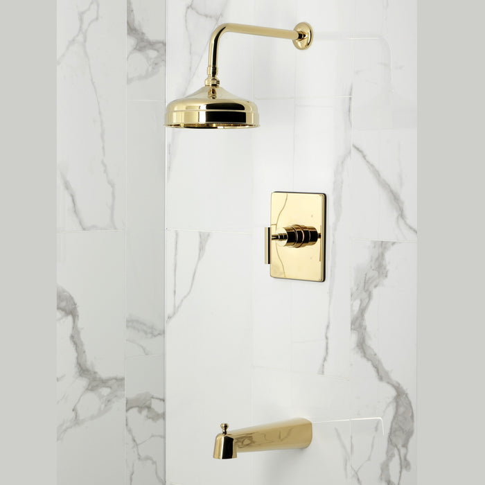 Kingston Sona KB6342CML - Manhattan Single-Handle Pressure Balanced Tub and Shower Faucet, Polished Brass