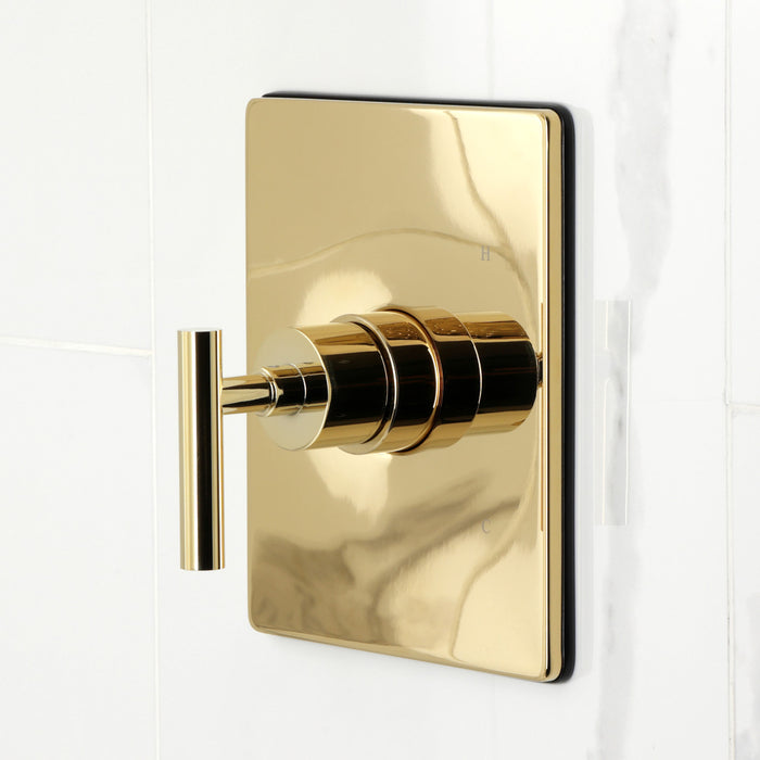 Kingston Sona KB6342CML - Manhattan Single-Handle Pressure Balanced Tub and Shower Faucet, Polished Brass