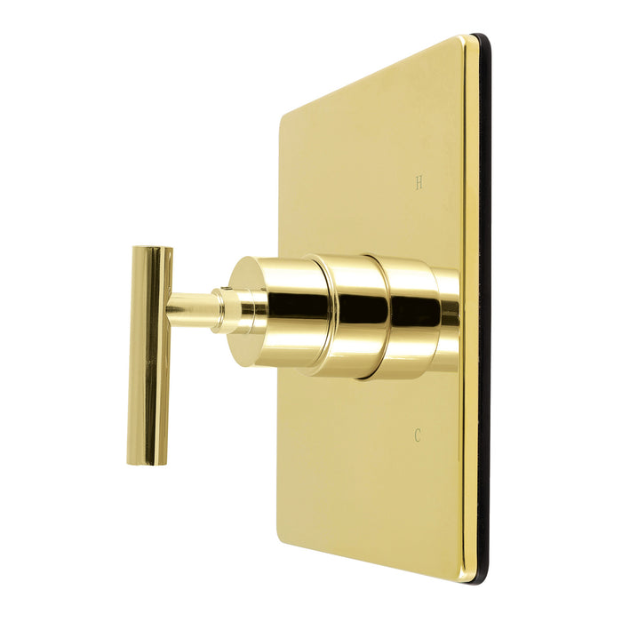 Kingston Manhattan KB6342CMLE Single-Handle Pressure Balanced Shower Valve Trim Kit, Polished Brass