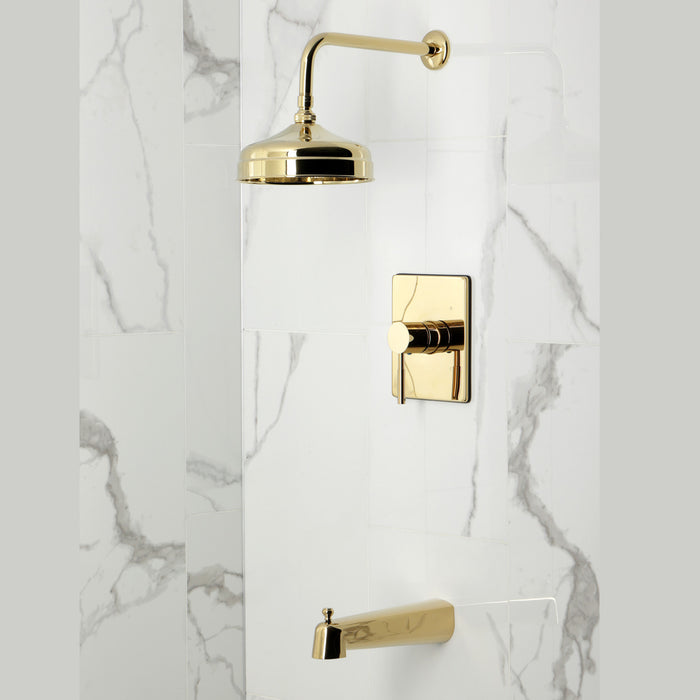 Kingston Sona KB6342DL - Concord Single-Handle Pressure Balanced Tub and Shower Faucet, Polished Brass