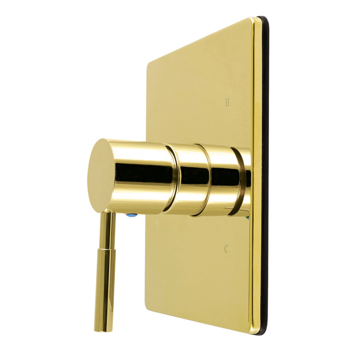 Kingston Concord KB6342DLE Single-Handle Pressure Balanced Shower Valve Trim Kit, Polished Brass