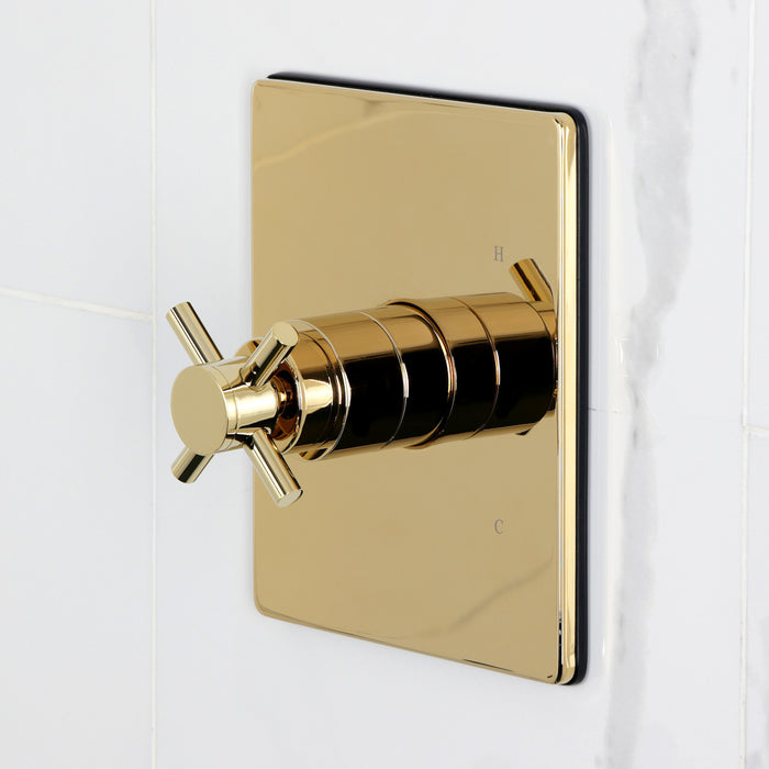 Kingston Sona KB6342DXTO - Concord Single-Handle Pressure Balanced Tub Faucet, Polished Brass