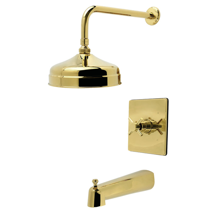 Kingston Sona KB6342DX - Concord Single-Handle Pressure Balanced Tub and Shower Faucet, Polished Brass