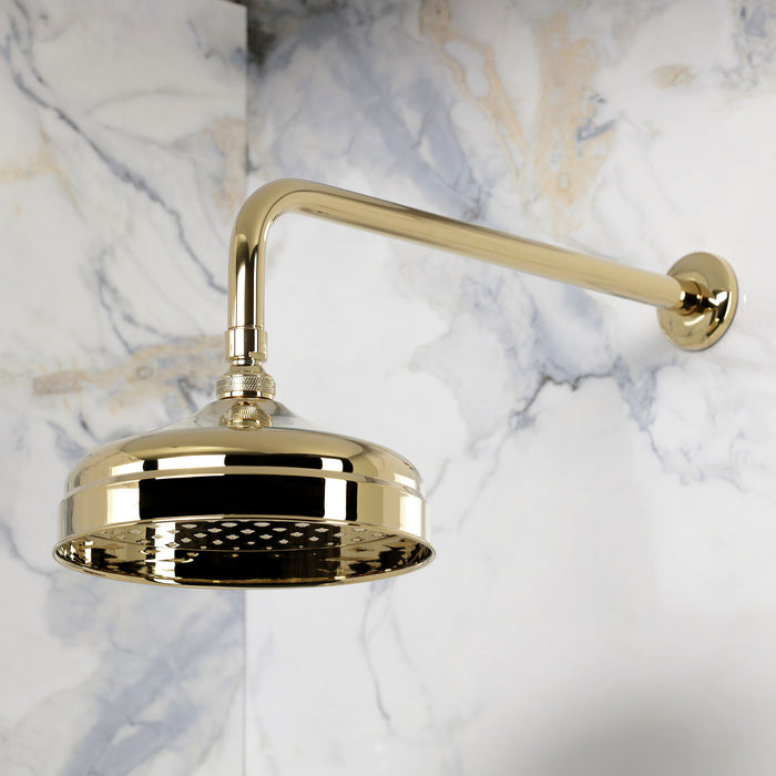 Kingston Convergent KB6342KNXSO Knurled Single-Handle Pressure Balanced Shower Faucet, Polished Brass