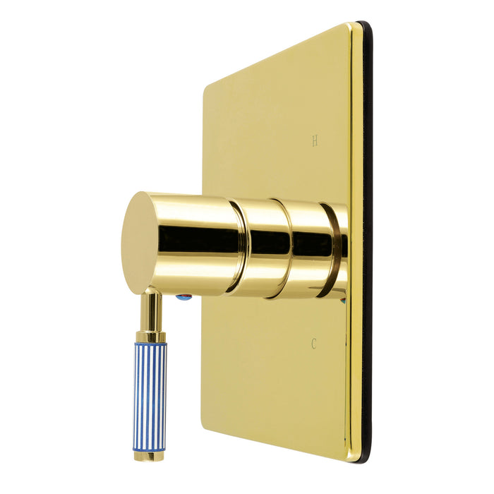 Kingston Verona KB6342KPSE Single-Handle Pressure Balanced Shower Valve Trim Kit, Polished Brass