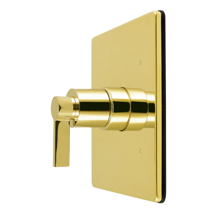 Kingston NuvoFusion KB6342NDLE Single-Handle Pressure Balanced Shower Valve Trim Kit, Polished Brass