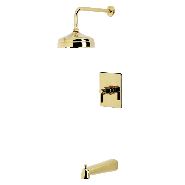 Kingston Sona KB6342NDL - NuvoFusion Single-Handle Pressure Balanced Tub and Shower Faucet, Polished Brass