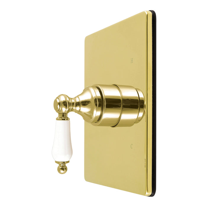 Kingston Demure KB6342PLE Single-Handle Pressure Balanced Shower Valve Trim Kit, Polished Brass