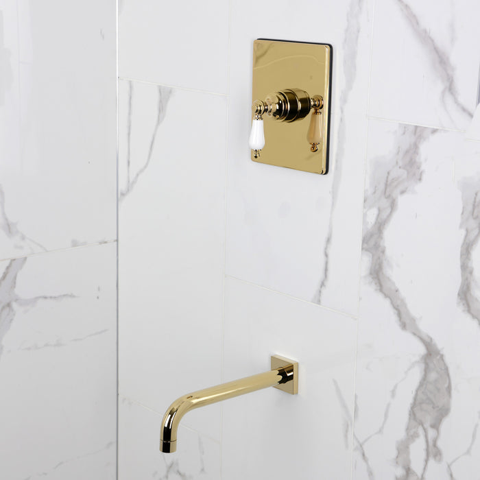 Kingston Tulare KB6342PLTO - Victorian Single-Handle Pressure Balanced Tub Faucet, Polished Brass