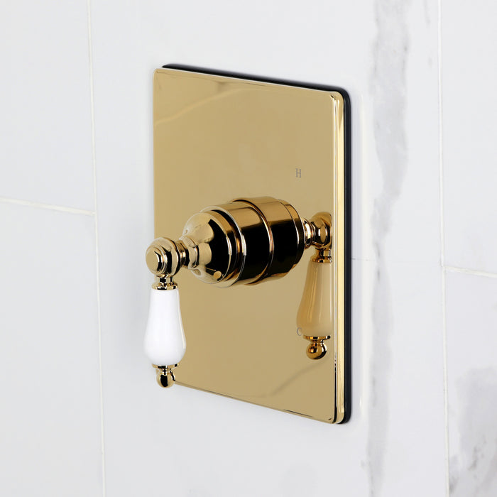 Kingston Tulare KB6342PLTO - Victorian Single-Handle Pressure Balanced Tub Faucet, Polished Brass