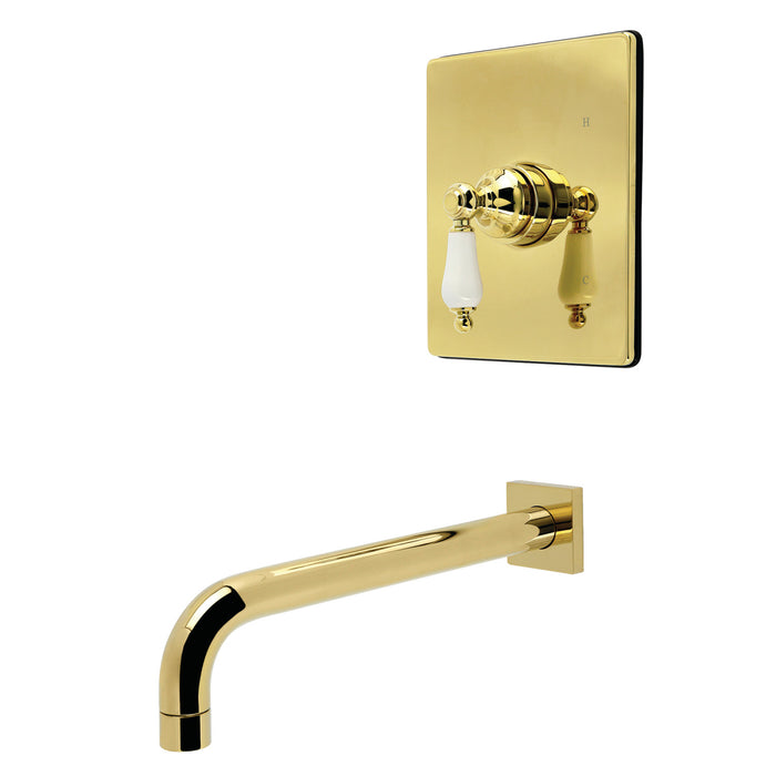 Kingston Tulare KB6342PLTO - Victorian Single-Handle Pressure Balanced Tub Faucet, Polished Brass