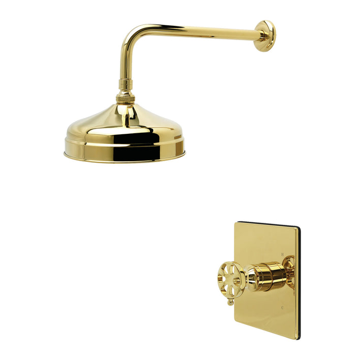 Kingston Belknap KB6342RXSO Single-Handle Pressure Balanced Shower Faucet, Polished Brass
