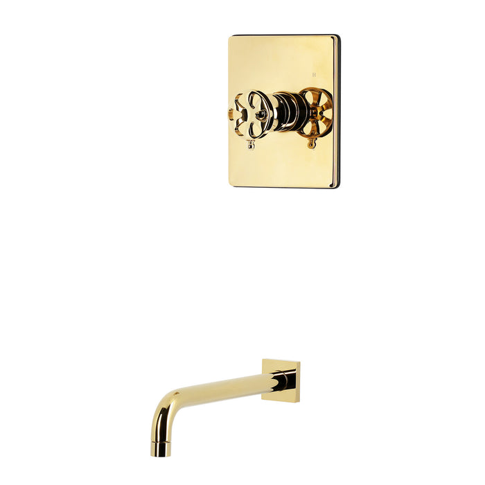 Kingston Belknap KB6342RXTO Single-Handle Pressure Balanced Tub Faucet, Polished Brass