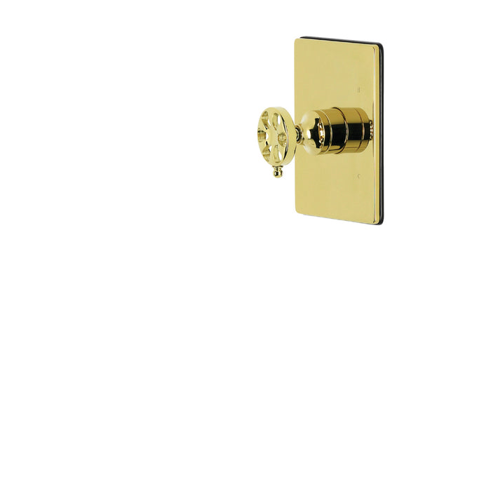 Kingston Belknap KB6342RXTO Single-Handle Pressure Balanced Tub Faucet, Polished Brass