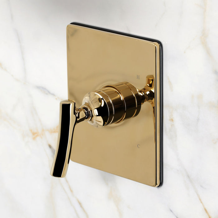 Kingston Hallerbos KB6342TKL Single-Handle Pressure Balanced Tub and Shower Faucet, Polished Brass
