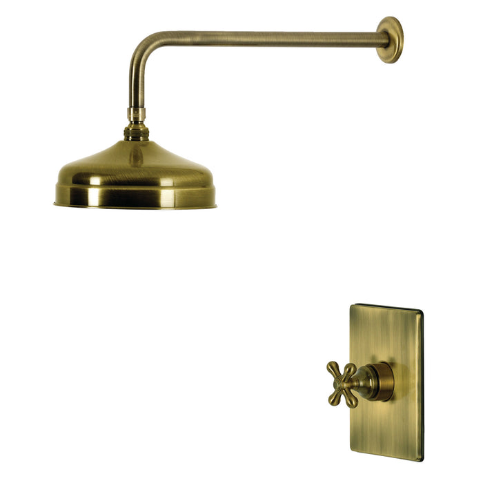 Kingston Restoration KB6343AXSO Single-Handle Pressure Balanced Shower Faucet, Antique Brass