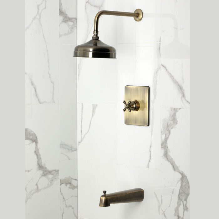 Metropolitan KB6343BX Single-Handle Pressure Balanced Tub and Shower Faucet, Antique Brass