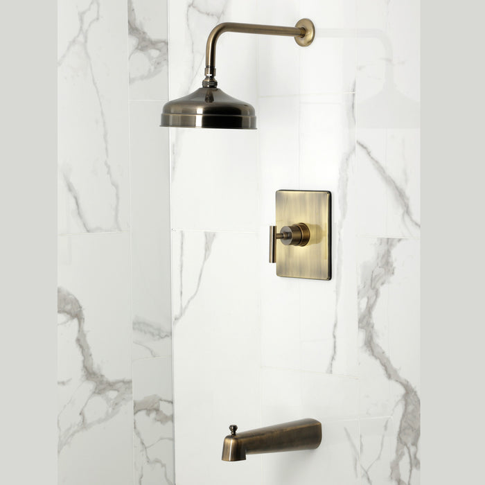 Kingston Sona KB6343CML - Manhattan Single-Handle Pressure Balanced Tub and Shower Faucet, Antique Brass