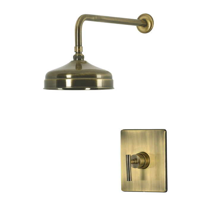 Kingston Manhattan KB6343CMLSO Single-Handle Pressure Balanced Shower Faucet, Antique Brass