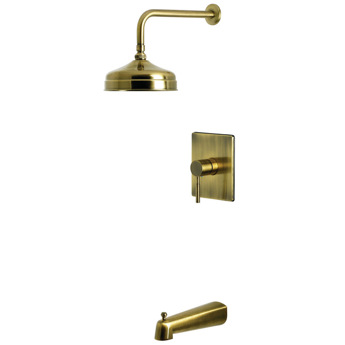 Kingston Sona KB6343DL - Concord Single-Handle Pressure Balanced Tub and Shower Faucet, Antique Brass