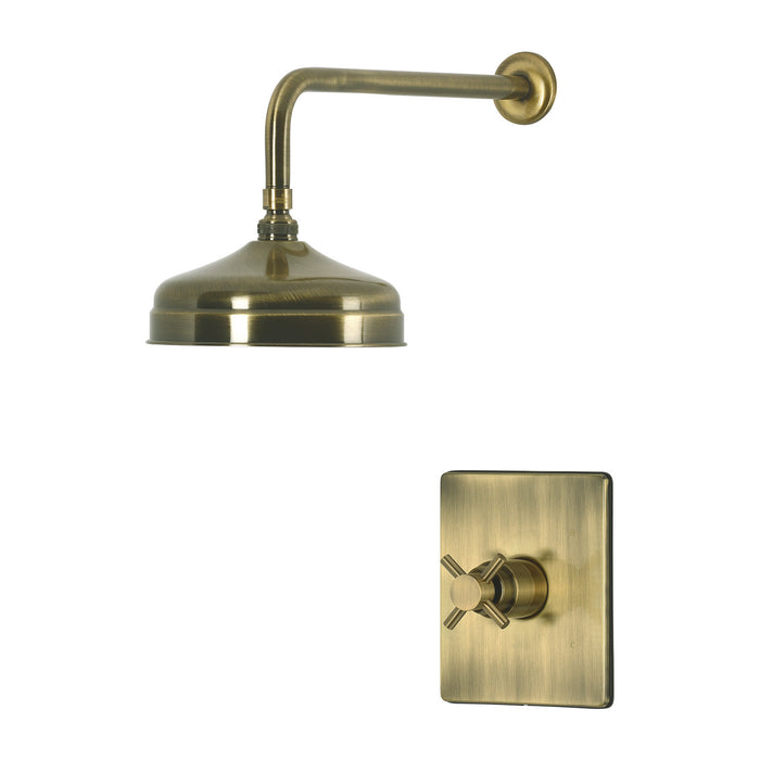 Kingston Concord KB6343DXSO Single-Handle Pressure Balanced Shower Faucet, Antique Brass