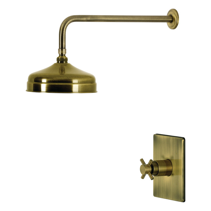 Kingston Concord KB6343DXSO Single-Handle Pressure Balanced Shower Faucet, Antique Brass