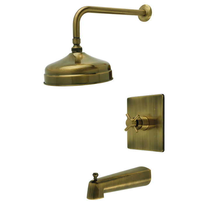 Kingston Sona KB6343DX - Concord Single-Handle Pressure Balanced Tub and Shower Faucet, Antique Brass