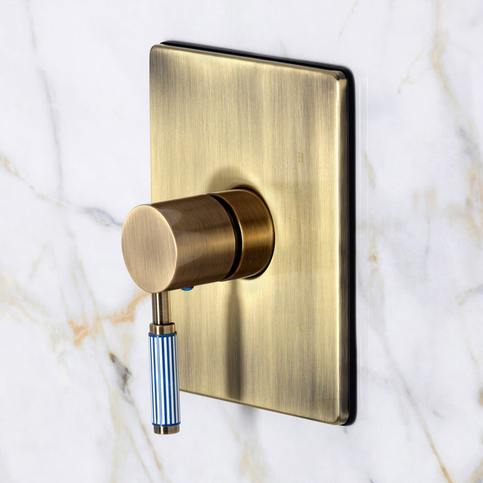 Kingston Verona KB6343KPS Single-Handle Pressure Balanced Tub and Shower Faucet, Antique Brass