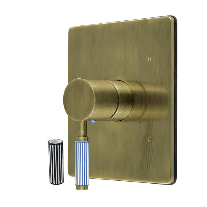 Kingston Verona KB6343KPSE Single-Handle Pressure Balanced Tub and Shower Faucet Valve and Trim Kit, Antique Brass (Valve Included)