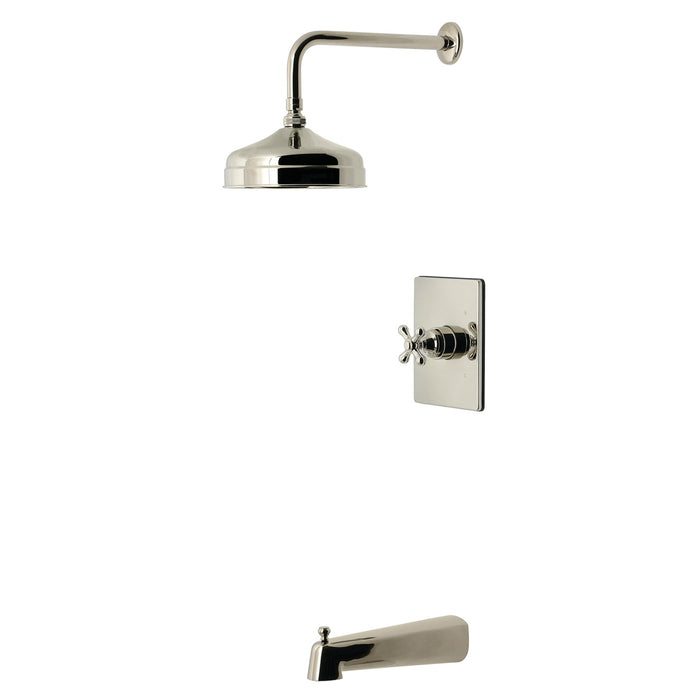 Kingston Tulare KB6346AX - Revival Single-Handle Pressure Balanced Tub and Shower Faucet, Polished Nickel