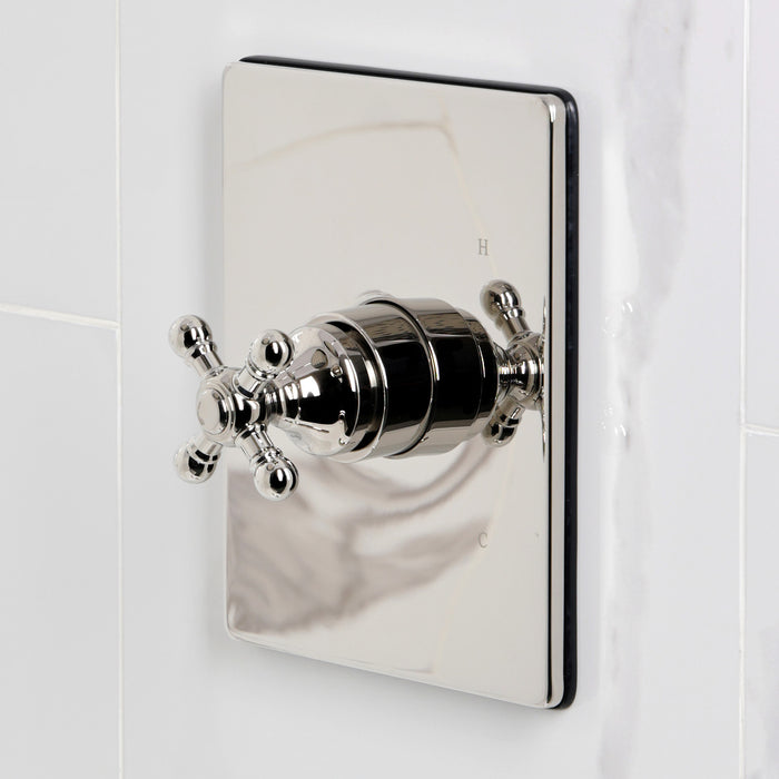 Kingston Tulare KB6346BX - Metropolitan Single-Handle Pressure Balanced Tub and Shower Faucet, Polished Nickel