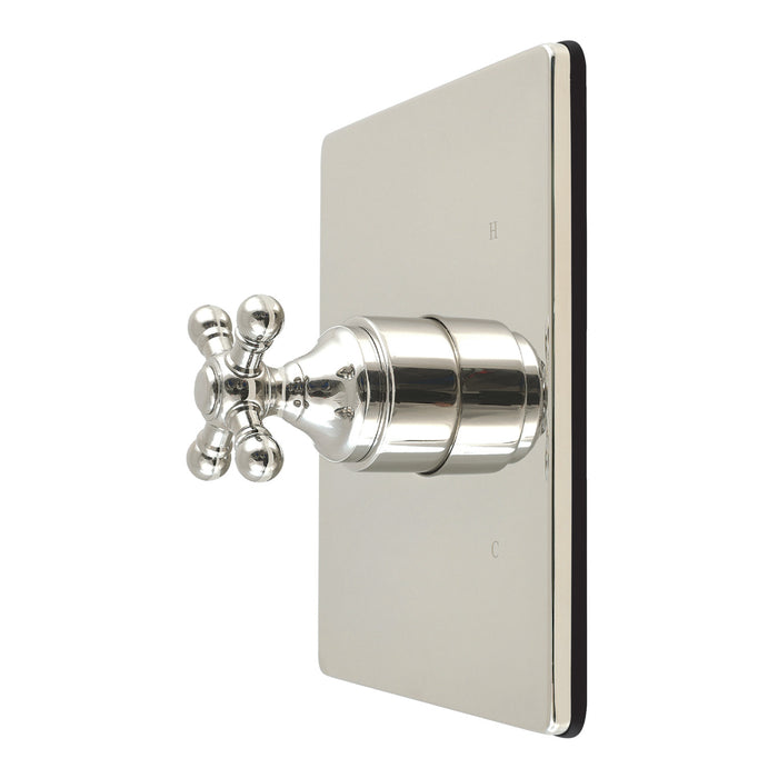 Kingston Metropolitan KB6346BXE Single-Handle Pressure Balanced Shower Valve Trim Kit, Polished Nickel
