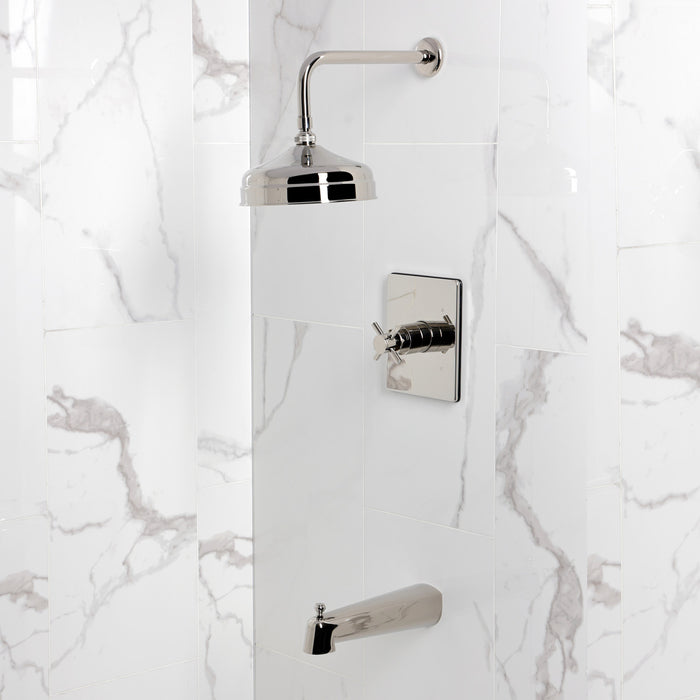 Kingston Sona KB6346DX - Concord Single-Handle Pressure Balanced Tub and Shower Faucet, Polished Nickel