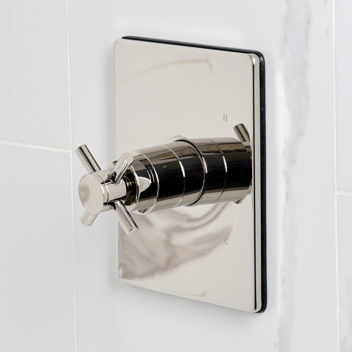 Kingston Sona KB6346DX - Concord Single-Handle Pressure Balanced Tub and Shower Faucet, Polished Nickel