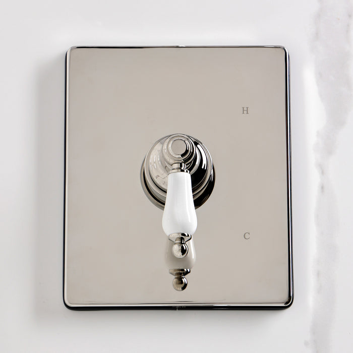 Kingston Tulare KB6346PL - Demure Single-Handle Pressure Balanced Tub and Shower Faucet, Polished Nickel