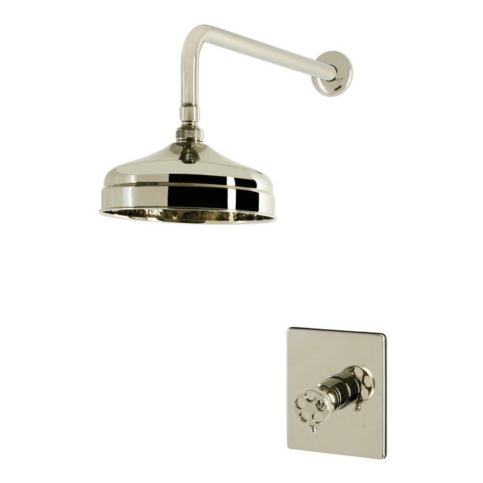 Kingston Wendell KB6346RKZSO Knurled Single-Handle Pressure Balanced Shower Faucet, Polished Nickel