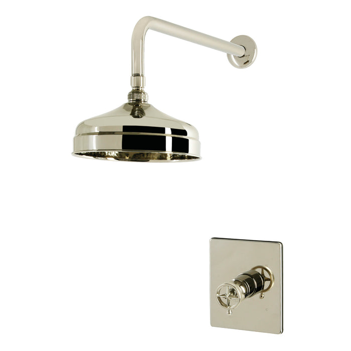 Kingston Levante KB6346RNKSO Knurled Single-Handle Pressure Balanced Shower Faucet, Polished Nickel