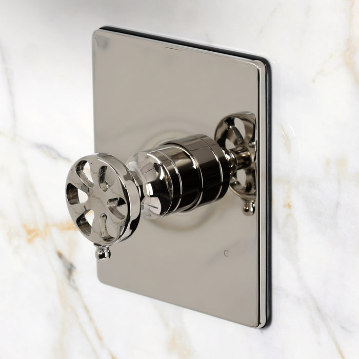 Kingston Belknap KB6346RXSO Single-Handle Pressure Balanced Shower Faucet, Polished Nickel
