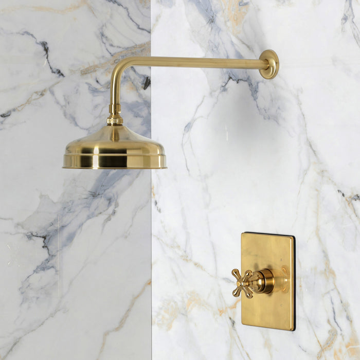 Kingston Restoration KB6347AXSO Single-Handle Pressure Balanced Shower Faucet, Brushed Brass