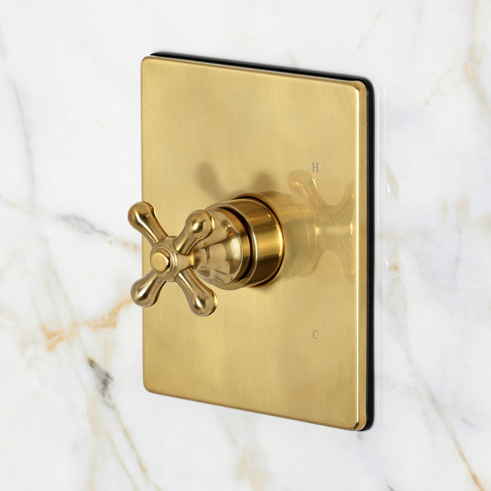 Kingston Restoration KB6347AXSO Single-Handle Pressure Balanced Shower Faucet, Brushed Brass