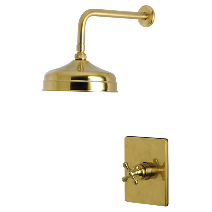 Kingston Restoration KB6347AXSO Single-Handle Pressure Balanced Shower Faucet, Brushed Brass