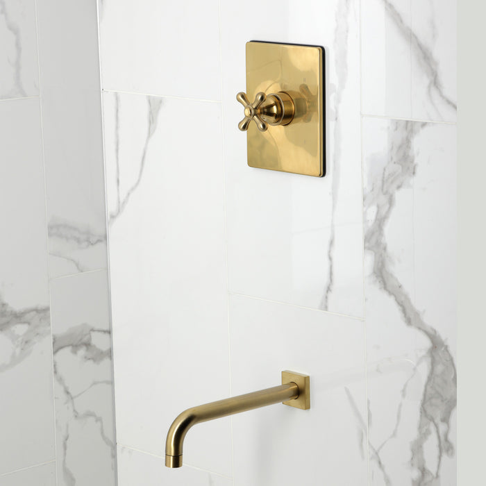 Kingston Tulare KB6347AXTO - Restoration Single-Handle Pressure Balanced Tub Faucet, Brushed Brass