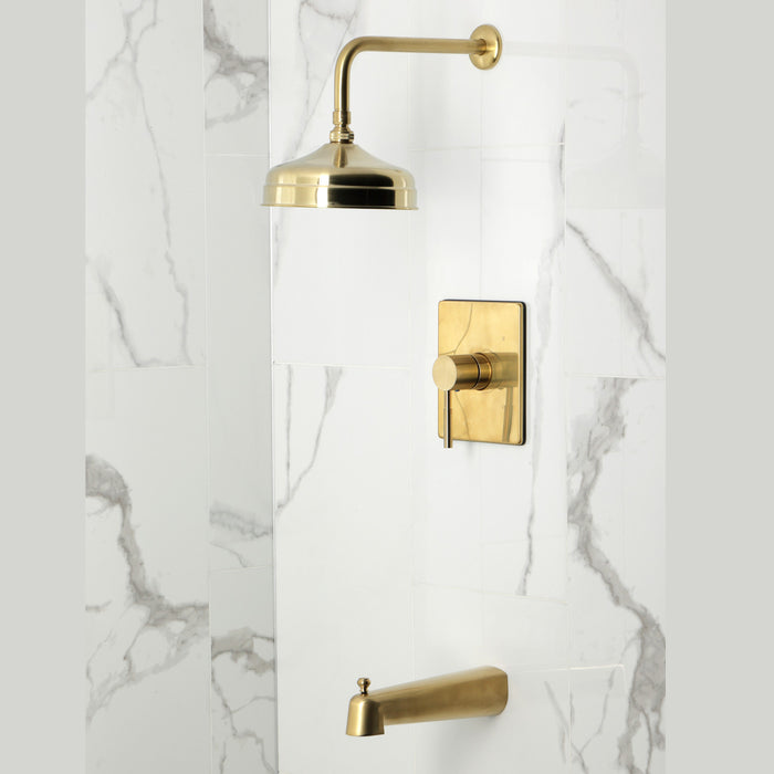 Kingston Sona KB6347DL - Concord Single-Handle Pressure Balanced Tub and Shower Faucet, Brushed Brass